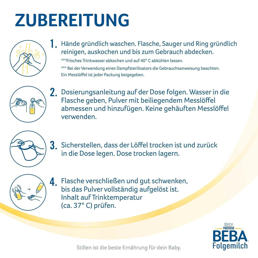 Nestle BEBA 2 Opfølgende mælkepulver efter 6 måneder, med kompleks 5 HMO, kun laktose, uden palmeolie, pakke med 3 (3 X 800G) Mor og barn Naty Shop