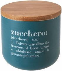 Zahărniță Victory Shades 500 ml din porțelan New Bone cu capac din bambus