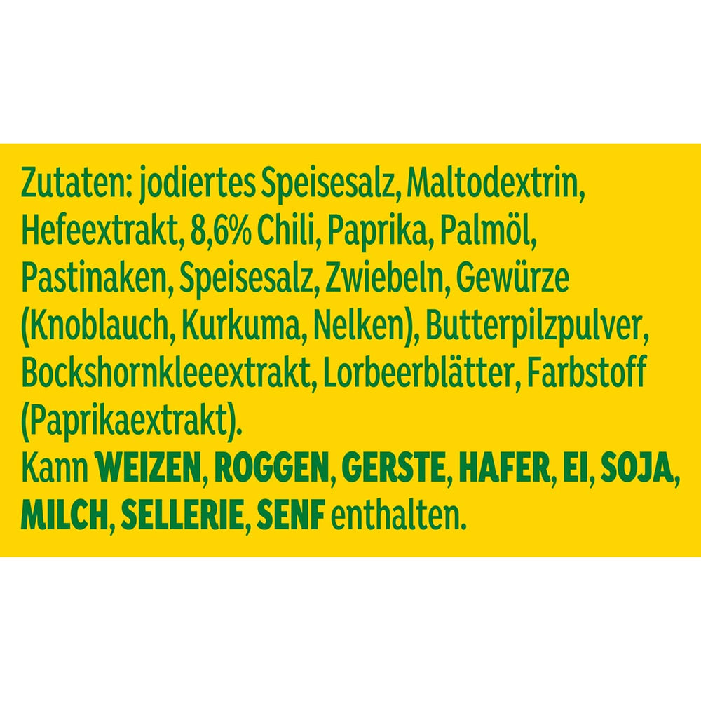 Knorr Würzmischung Chili Smag til hurtige retter til at krydre og krydre kartofler, pasta, grøntsager og mere 90 g