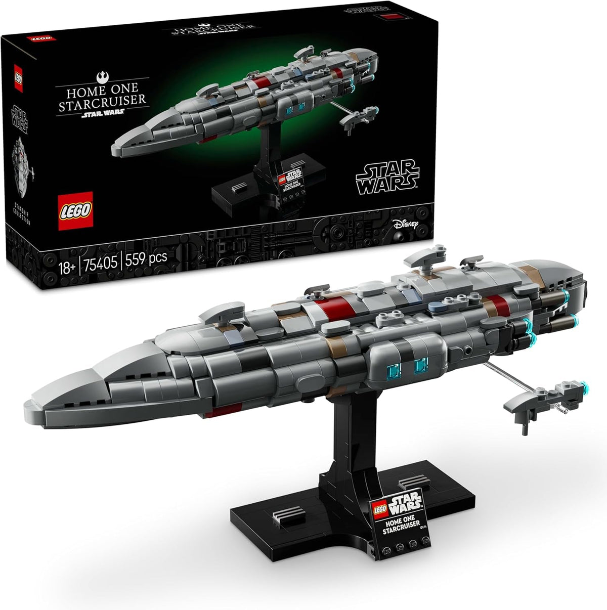 LEGO Star Wars 75405 Home One Starcruiser fra Return of the Jedi - Stjerneskibsmodel - Fantasy- og samlingssæt til at bygge og vise - Gave til voksne og teenagefans Byggesæt Besuche den LEGO-Store Standardtitel