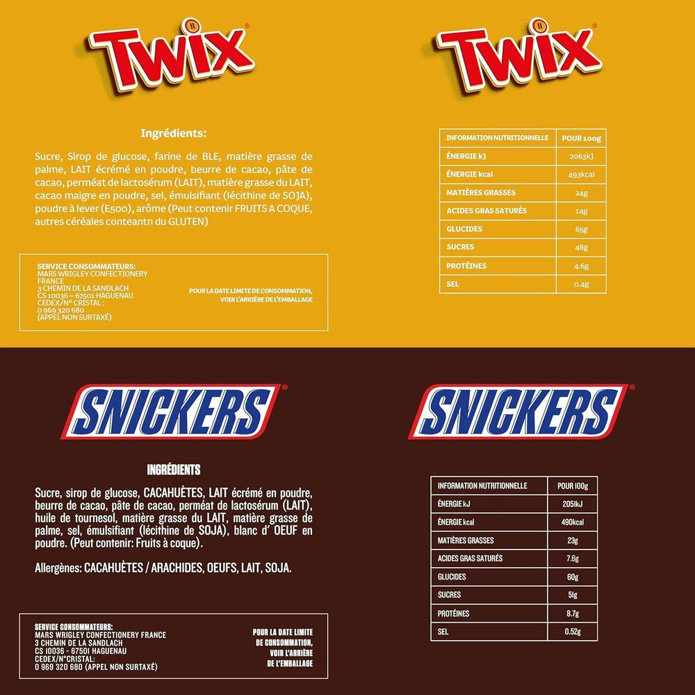 Packet Mix, Mars, Snickers, Bounty, Twix, Milky Way og andre Naty Shop Chokolade slik