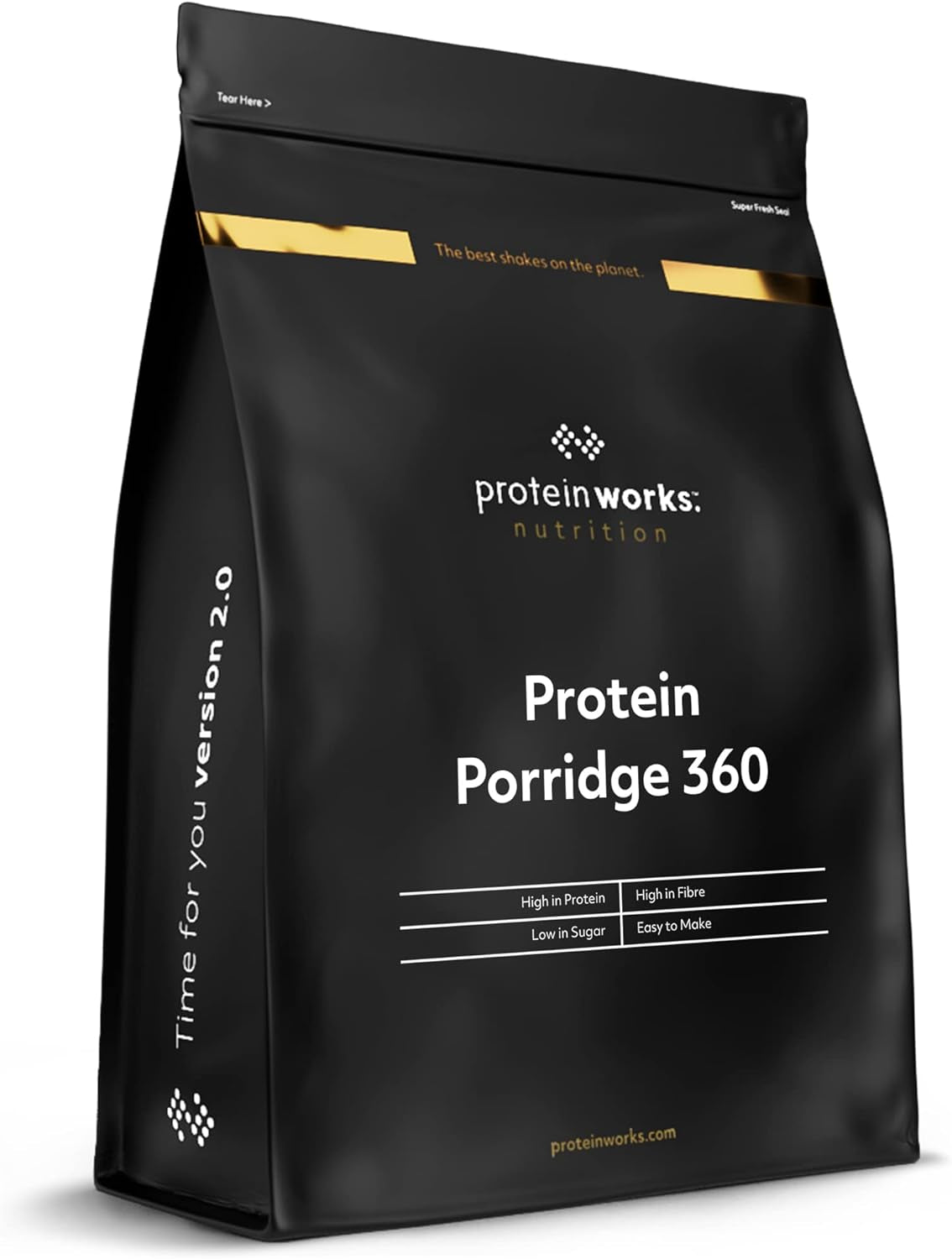 Protein Works - Proteingrød 360 | Myte Yderligere vitaminer og mineraler | Proteinreiches Frühstück | Kalorienarme Haferflocken | 6 portioner | Mælkechokolade 500G Cereal Naty Shop