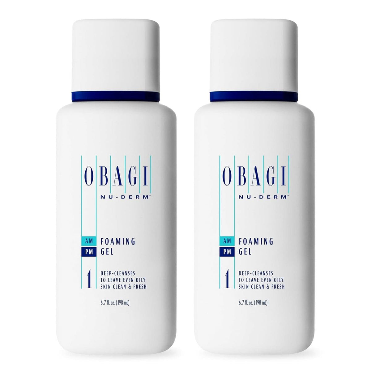 OBAGI Nu-Derm, Cleanser Gel pentru Piele Normala, Grasa sau Sensibila Cosmetice si Infrumusetare Naty Shop 198 ml (set 2 produse)