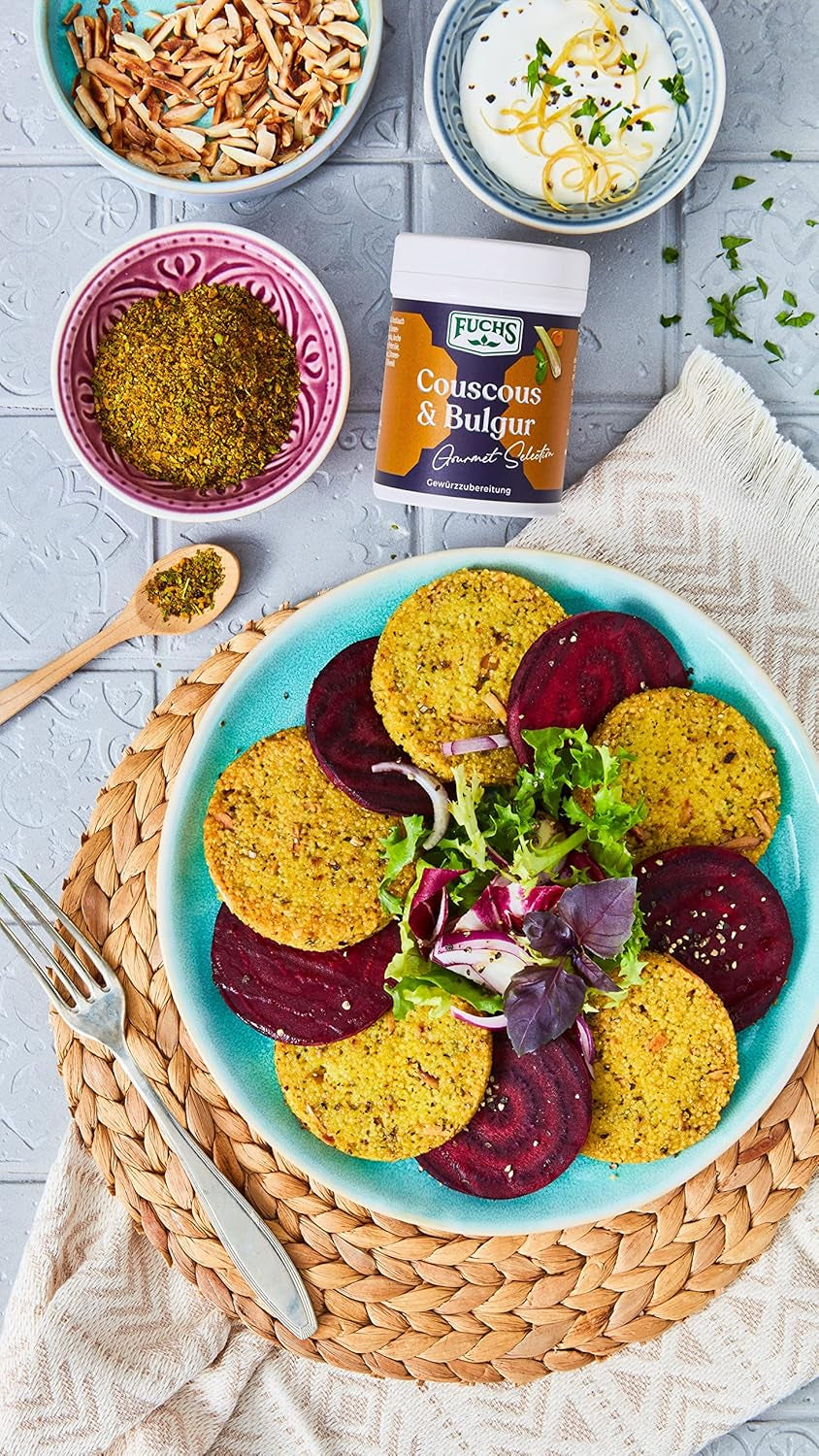 Fuchs Spices Gourmet Selection Mellemøsten/Afrika - Couscous og Bulgur Krydderiblanding Genopfyldelig krydderiblanding til krydderier Bulgurretter Vegansk 55g