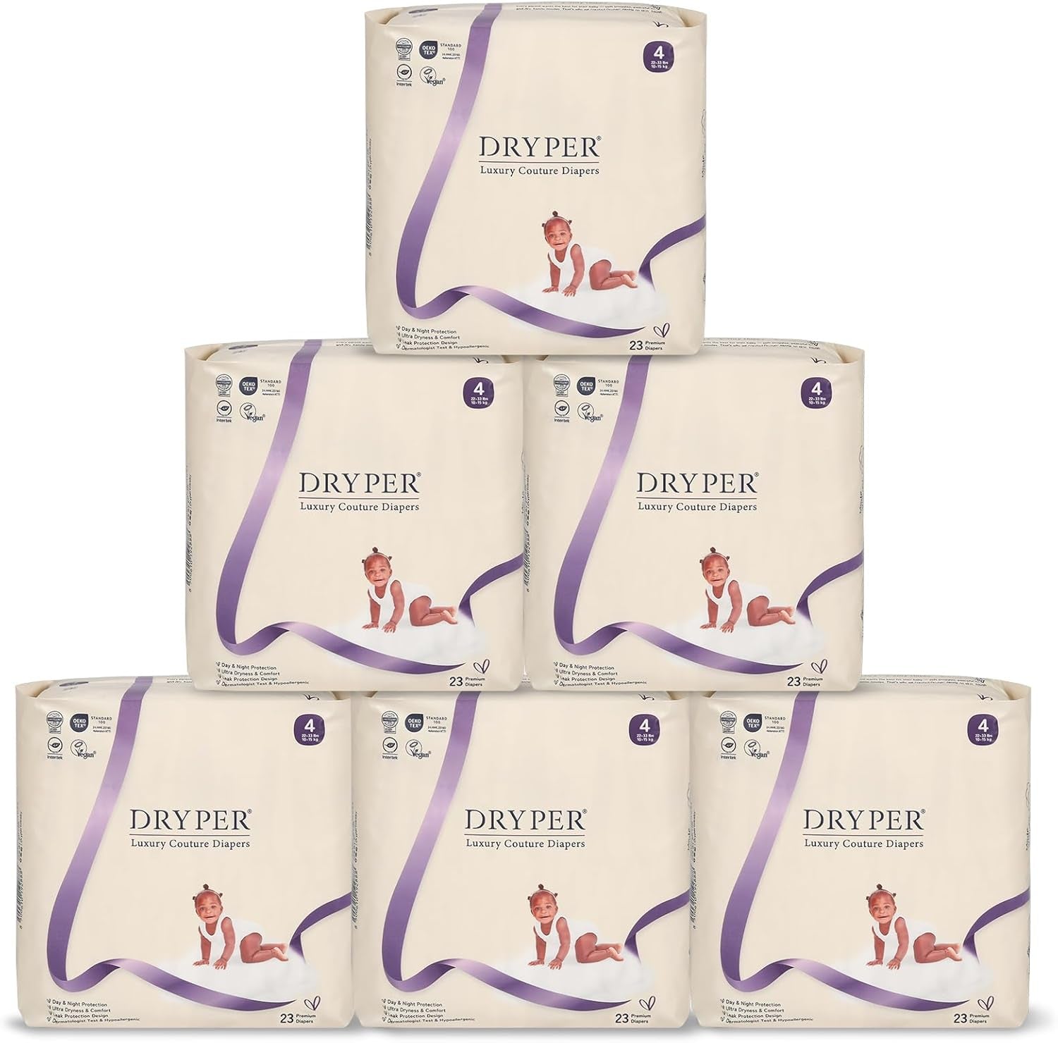 Miljøvenlige bleer til nyfødte Størrelse 1 (3-5 kg) Ultratynd Blød Hypoallergenisk til følsom hud 3D-lækagebeskyttelse Premium dag- og natbrugsvådhedsindikator 180 tal