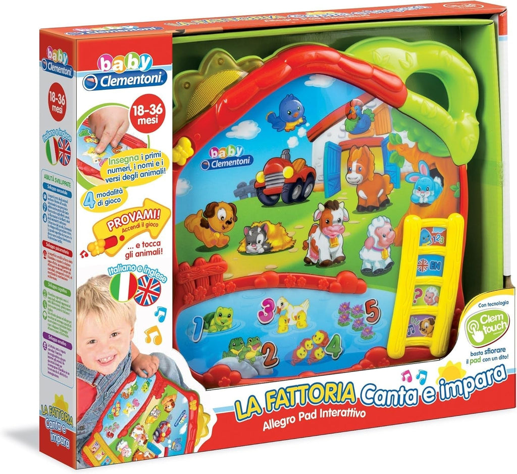 Clementoni 14989 La Fauernhof cântă și învață jocul Ita Playset Prima copilărie 871, Multicolor, 3 Jucarii Bebe Naty Shop
