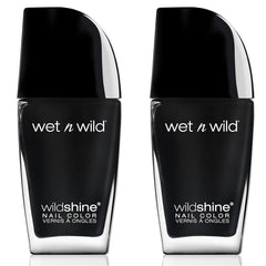 Wet n Wild Wild Shine Neglelak, Formaldehyd, Toluen og Phthalat Fri, Langvarig Hurtig Tørr Formel, Tickled Pink (2 Pack)