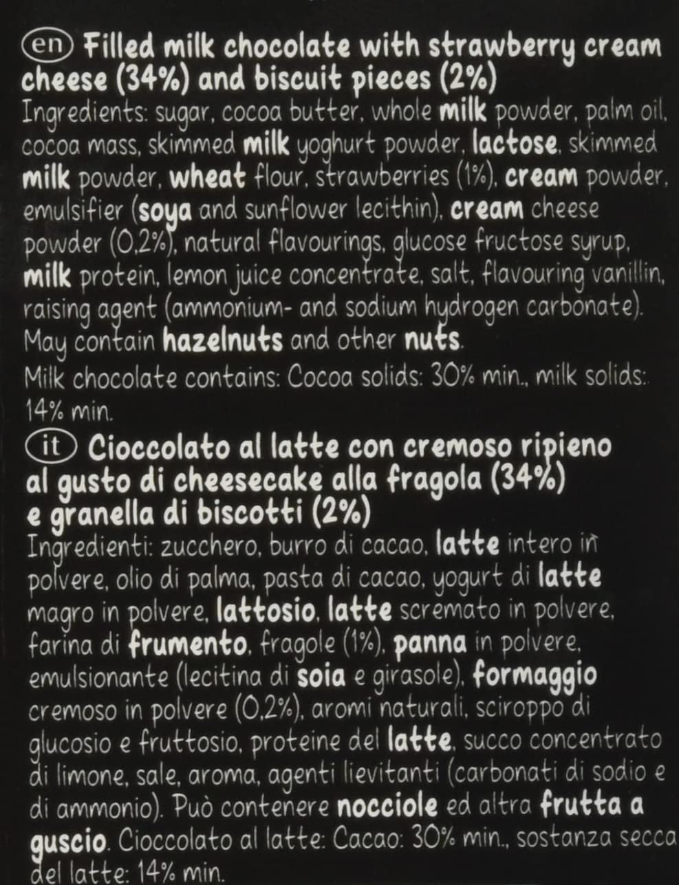 Lindt HEJ Jordbærchokoladecheesecake | Bar 100g | Mælkechokolade med jordbærkvarkcremefyld | Chokoladebar | Chokoladegave (pakke med 5)