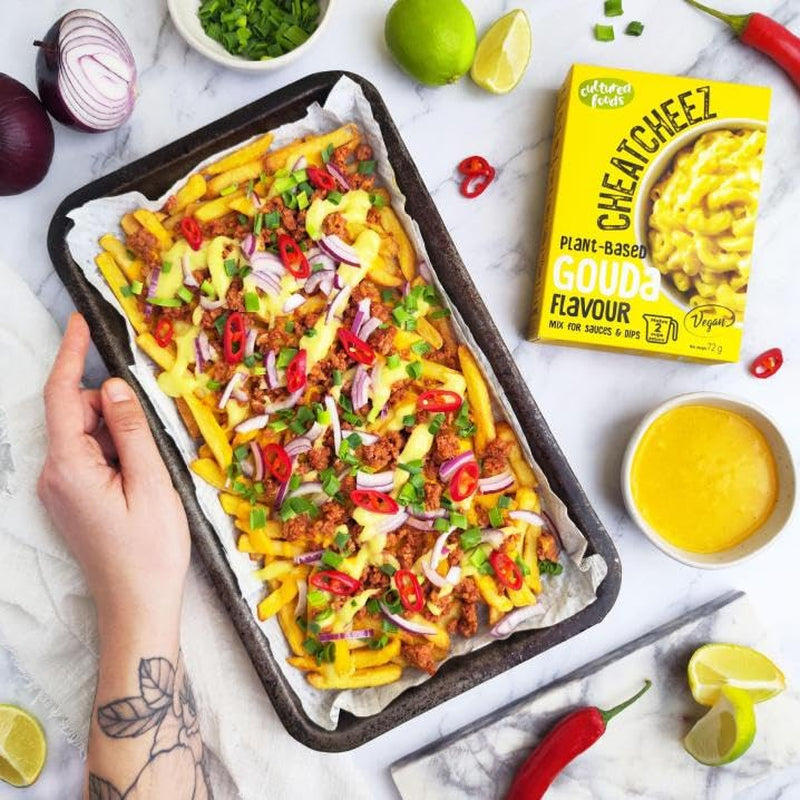 Cultured Foods Vegansk 3-er sæt Vegan Mac And Cheese, Gouda Sauce, Cheddar Sauce, Laktosefrei Glutenfrei MAC & CHEEZ CHEATCHEEZ