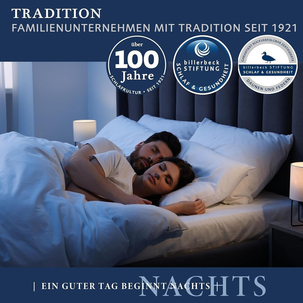 Billerbeck dundyne - E04 Gold Edition - Sommerdyne - 135 X 200 Cm ægte dundyne - Let sommervarmeniveau Dyner og dyner Naty Shop