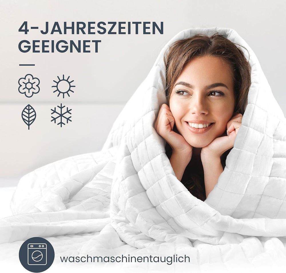 7 kg terapeutisk tæppe I 135X200Cm I Til afslappende søvn I Højkvalitets vægtet tæppe lavet af åndbart bomuld I Afstressende og terapeutisk - Inklusiv pakkeboks med bærehåndtag Senge og tæpper Besuche den mÃ¼Ã¼d-Store