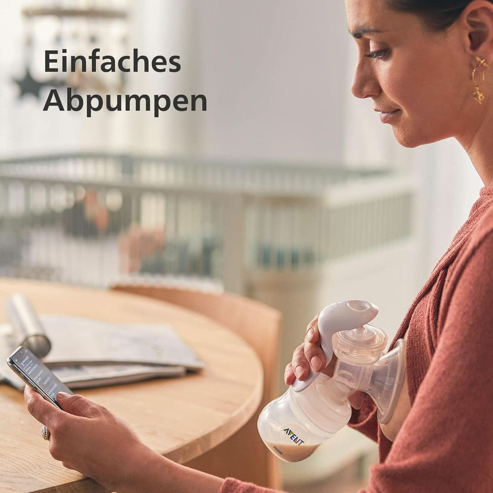 Philips Avent Handmilchpumpe - Einfaches Abpumpen, Mit Natural-Motion Technologie, Bpa-Frei (Model SCF430/01) Gennemsigtigt tilbehør Mad og amning Bebe Naty Shop