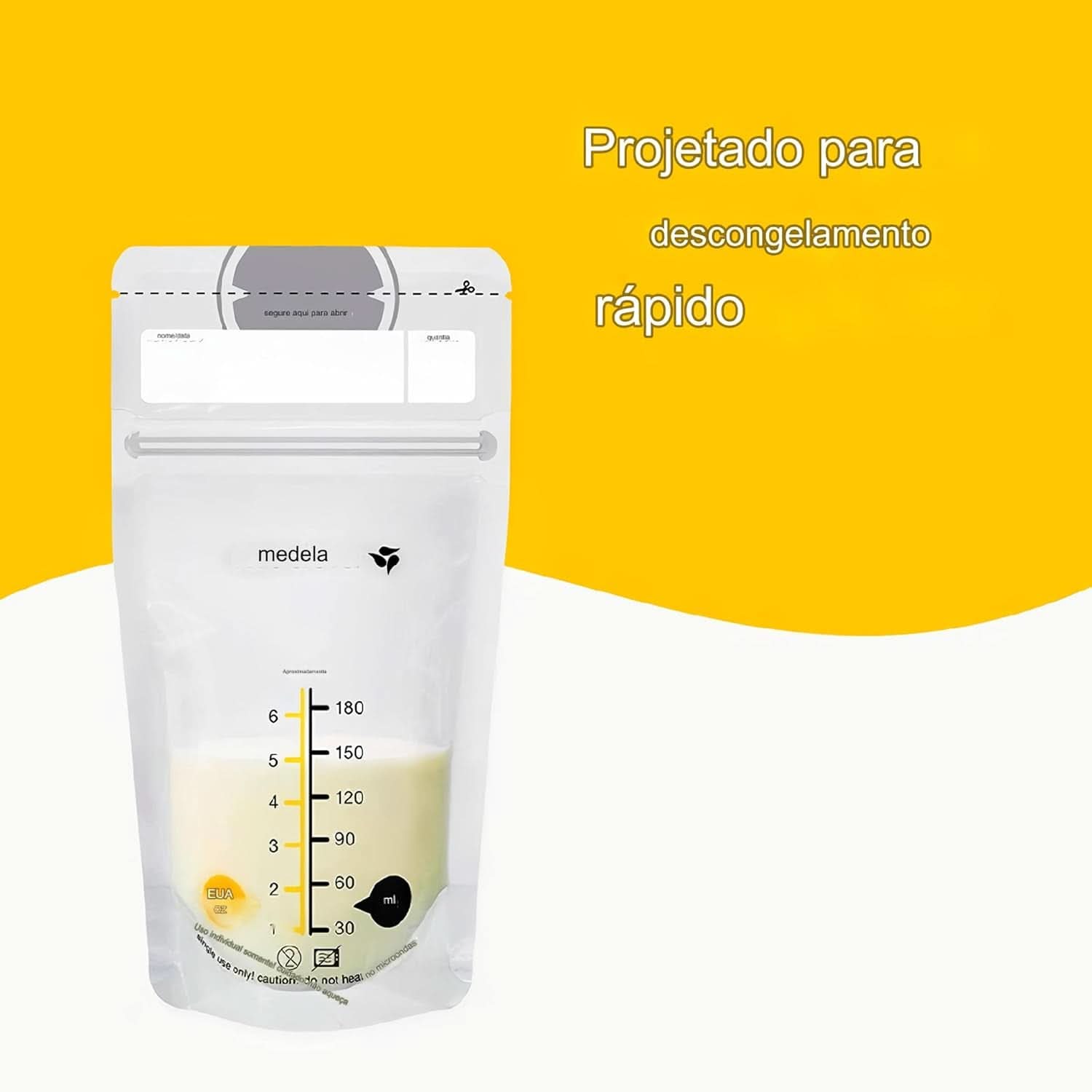 Saci de depozitare a laptelui matern Medela 25 buc, aprox. 200 ml, albe (versiunea în spaniolă) Accesorii Hrana si Alaptare Bebe Naty Shop