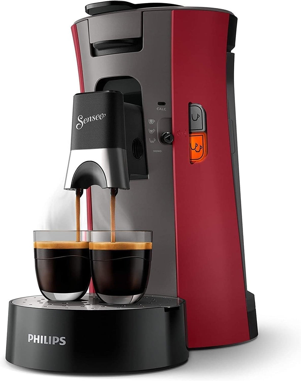 Espressor cu capsule Philips Senseo Select ECO, negru/pătat - alegere a intensității cafelei plus funcție de memorare, fabricat din plastic reciclat (CSA240/20)