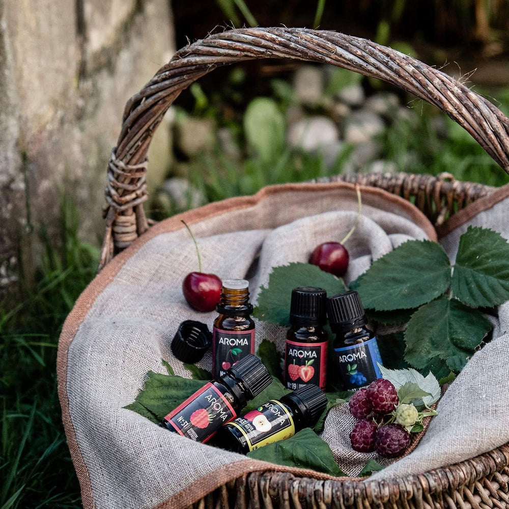 Myaroma | Sæt: Forest & Meadow - Ren naturlig smag med frugtsmag og frugtsmag (5 x 10 ml) | Sukkerfri og usødet Naty Shop sødemidler