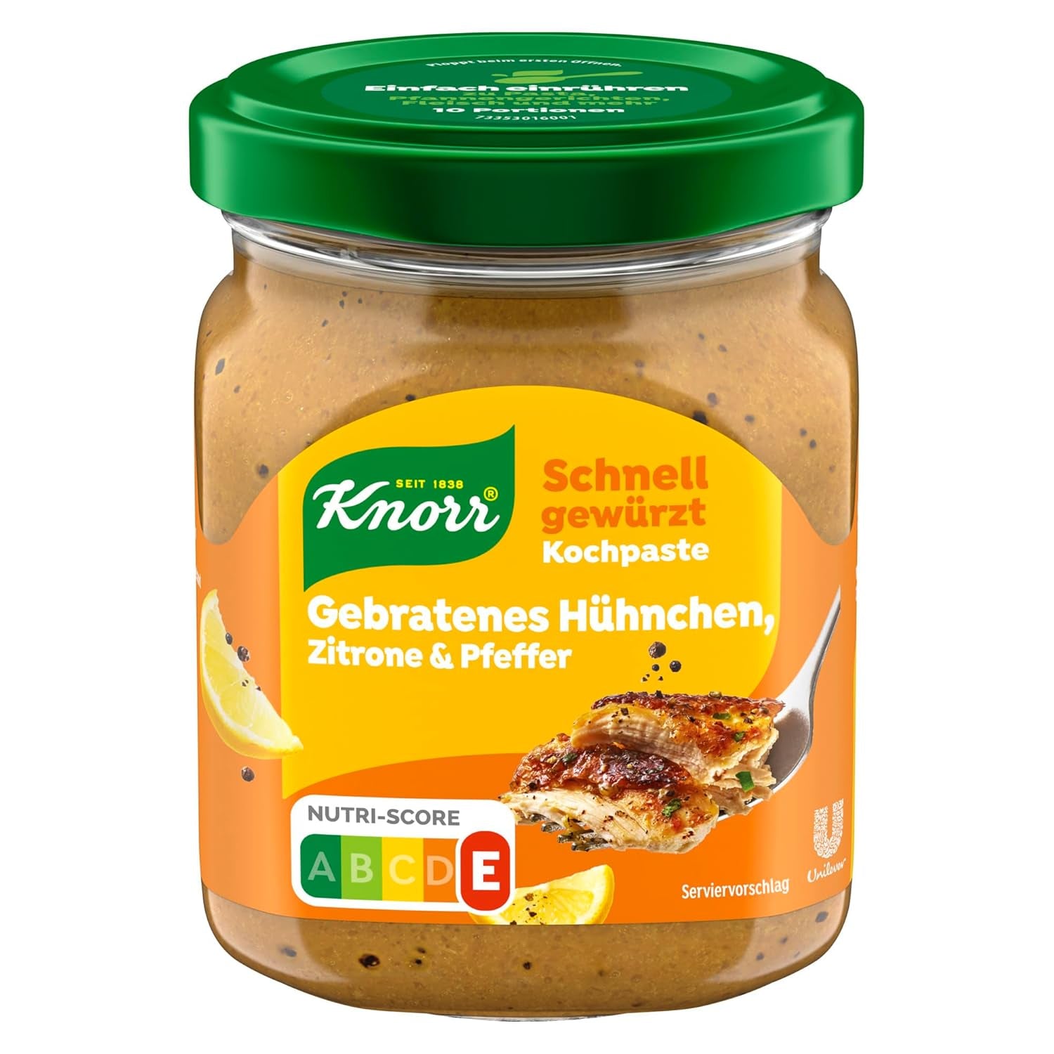 Knorr Schnell gewürzt Kochpaste Gebratenes Hühnchen, Zitrone & Pfeffer einfach & schnell für ene besonders intensiveven, geballten Gesmack 165 g