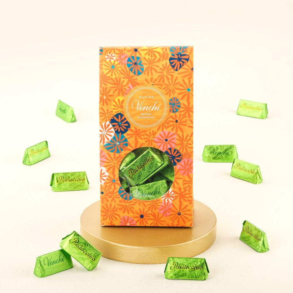 Venchi, Murrine Collection - Gaveæske med diverse pistaciepraliner, 300 gram Chokolade Slik Naty Shop