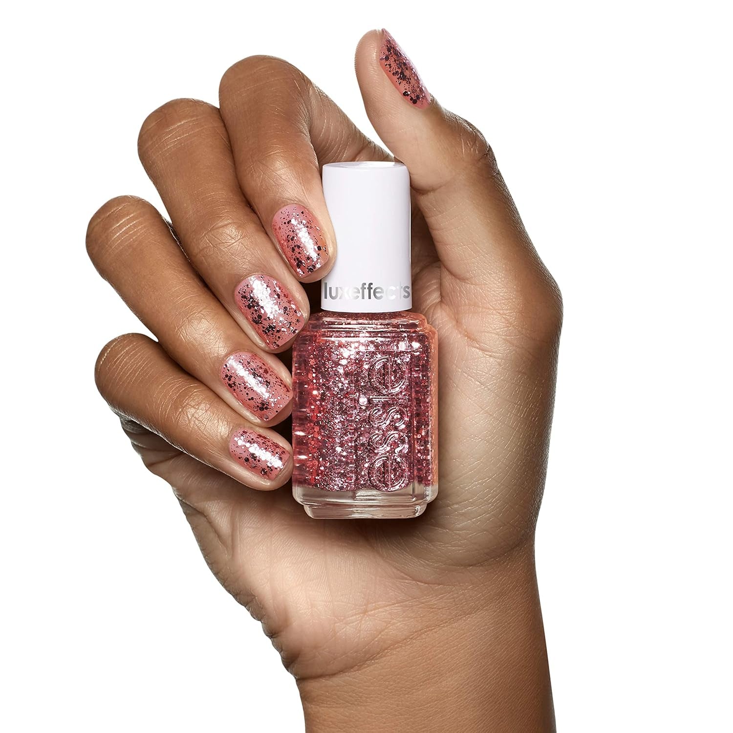 Essie Glitter neglelak nr. 275 et snit ovenfor, glitter/pink, 13,5 ml