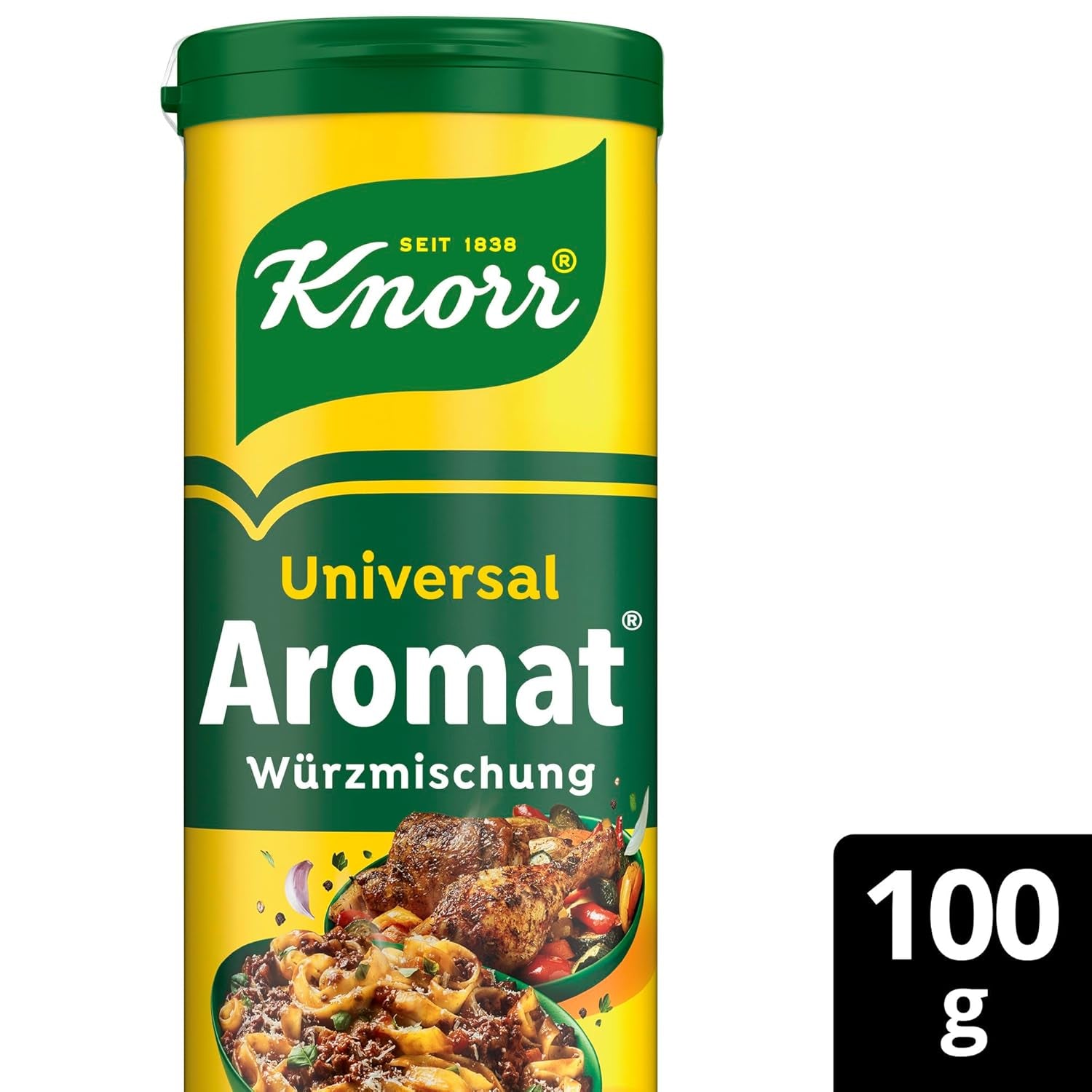 Knorr Würzmischung Universal Aromat für schnelle Gerichte zum Krydderi og krydring af kød, grøntsager, saucer og mere 100 g