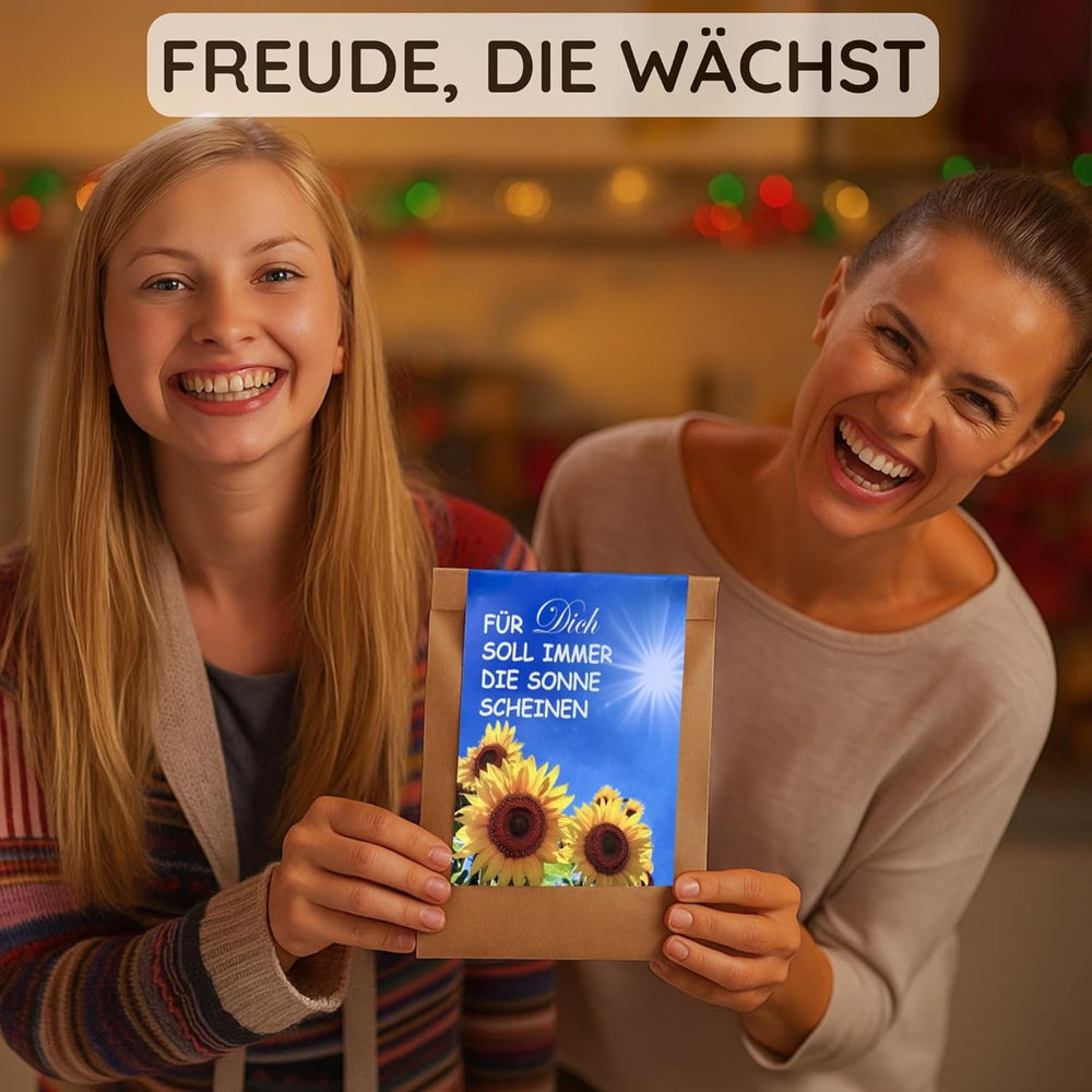 Gave til kvinder - Må solen altid skinne for dig - Solsikkedyrkningssæt, Overraskelsestaske til gaveideer, Plantesæt