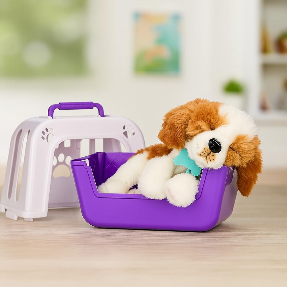 Little Live Pets My Really Real Puppy – Petice; Cățeluș interactiv; peste 60 de sunete/reacții; aspect realist; 1 din 72 de variante; set de joacă cu geantă de transport; baterii incluse; vârste 5+