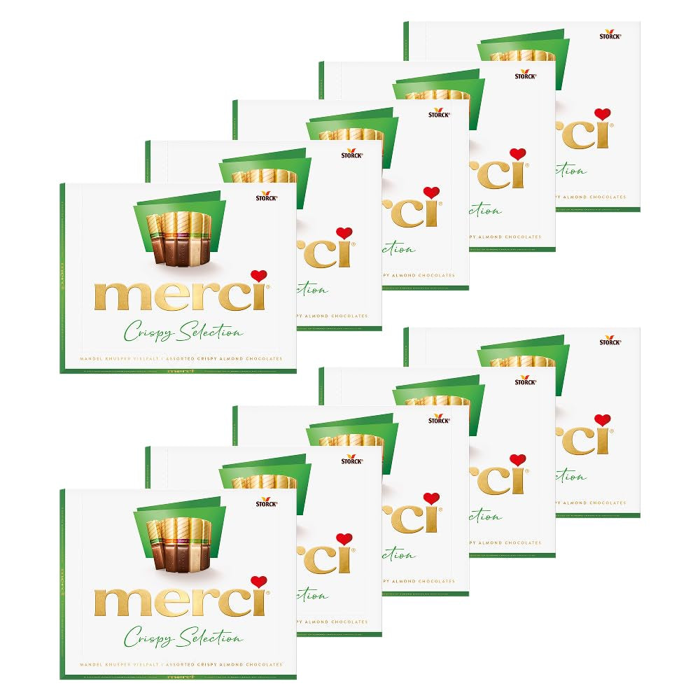 Finest Selection Variety Mandel Crunch – 10 x 250 g – Fyldte og ufyldte chokoladespecialiteter