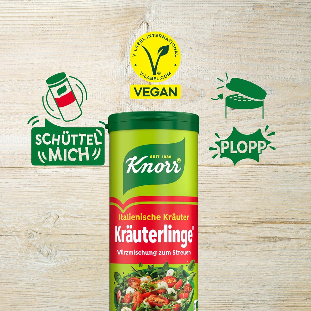 Knorr Kräuterlinge Italienische Kräuter Würzmischung zum Streuen für Pasta, Gemüse eller enen Salat 60 g