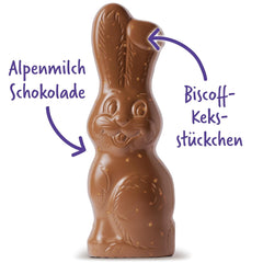 Milka Smiling Bunny Biscoff – delikat påskehare med chokolade og stykker af Lotus Biscoff-kiks – 95g