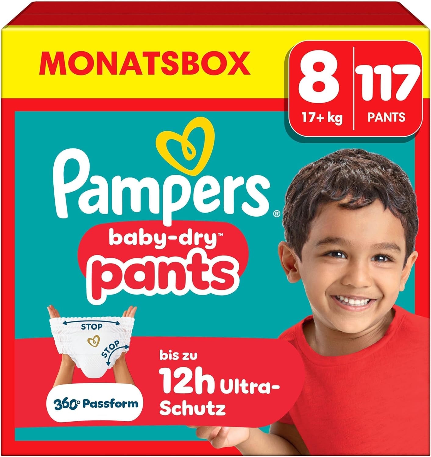 Pampers Baby-Dry Pants Größe 5, 160 Stück, 11kg-17kg, 360° auslaufsichere Passer til dag og nat