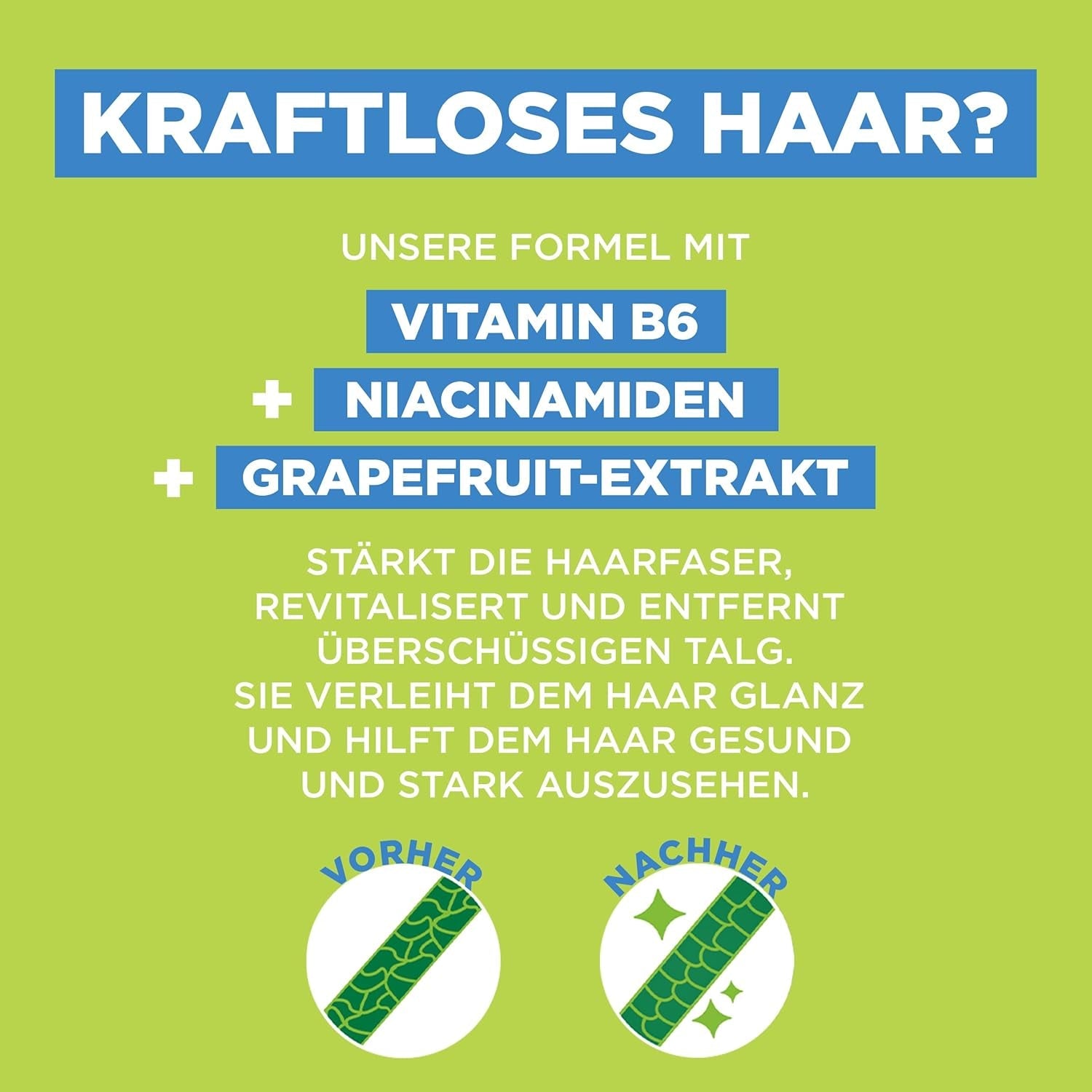 Garnier Fructis Strength And Shine Forstærkende shampoo med grapefrugtekstrakt XXL, 1 liter Garnier bruser og bad