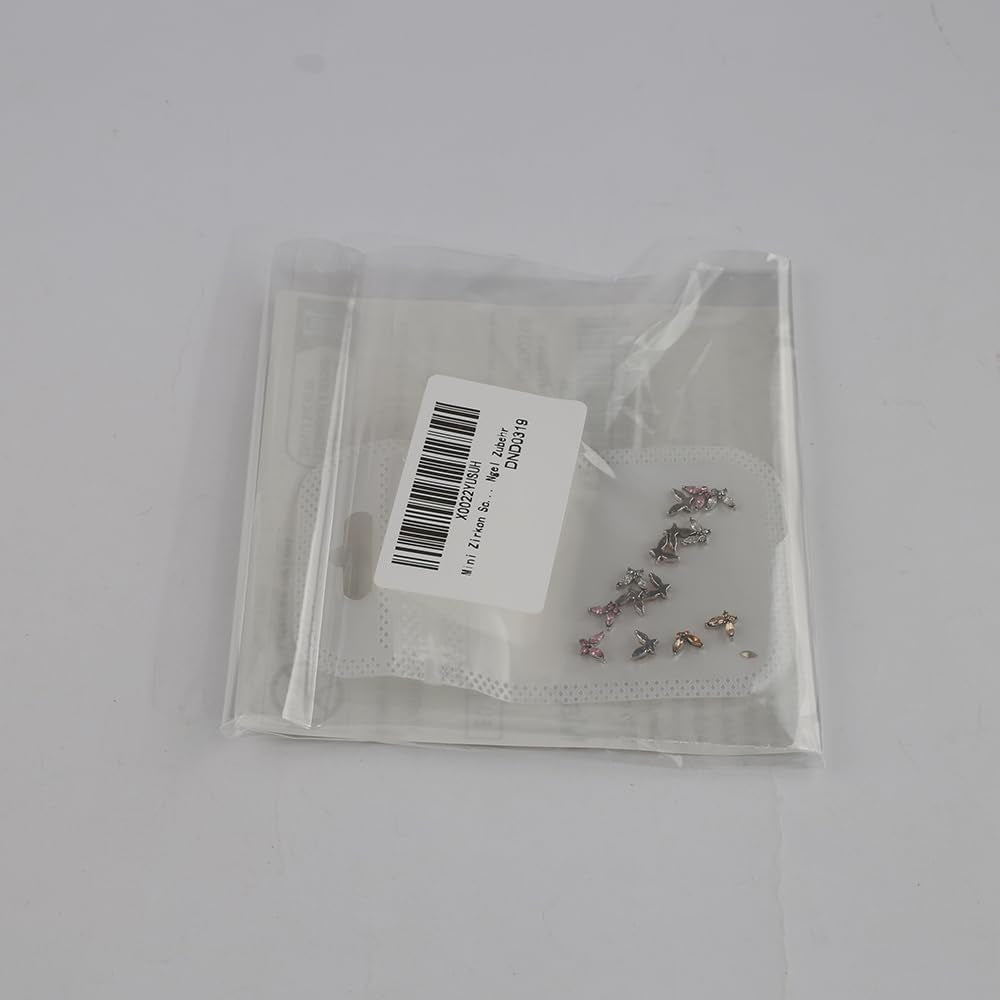 Mini fluture zirconiu unghii brelocuri Y2K alb șampanie roz stras cristal fluturi brelocuri unghii 3D fluture design unghii brelocuri fluturi unghii decorare unghii artă brelocuri accesorii unghii