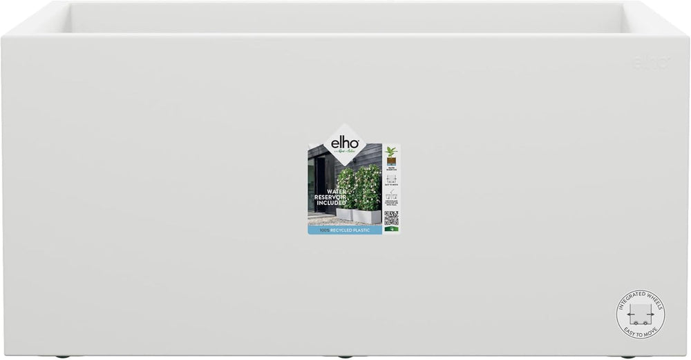 elho Vivo Next Square 30 - Cutie cu flori pentru interior și exterior - 100% plastic reciclat - L 29,5 x Î 29,5 cm - Negru/Negru viu