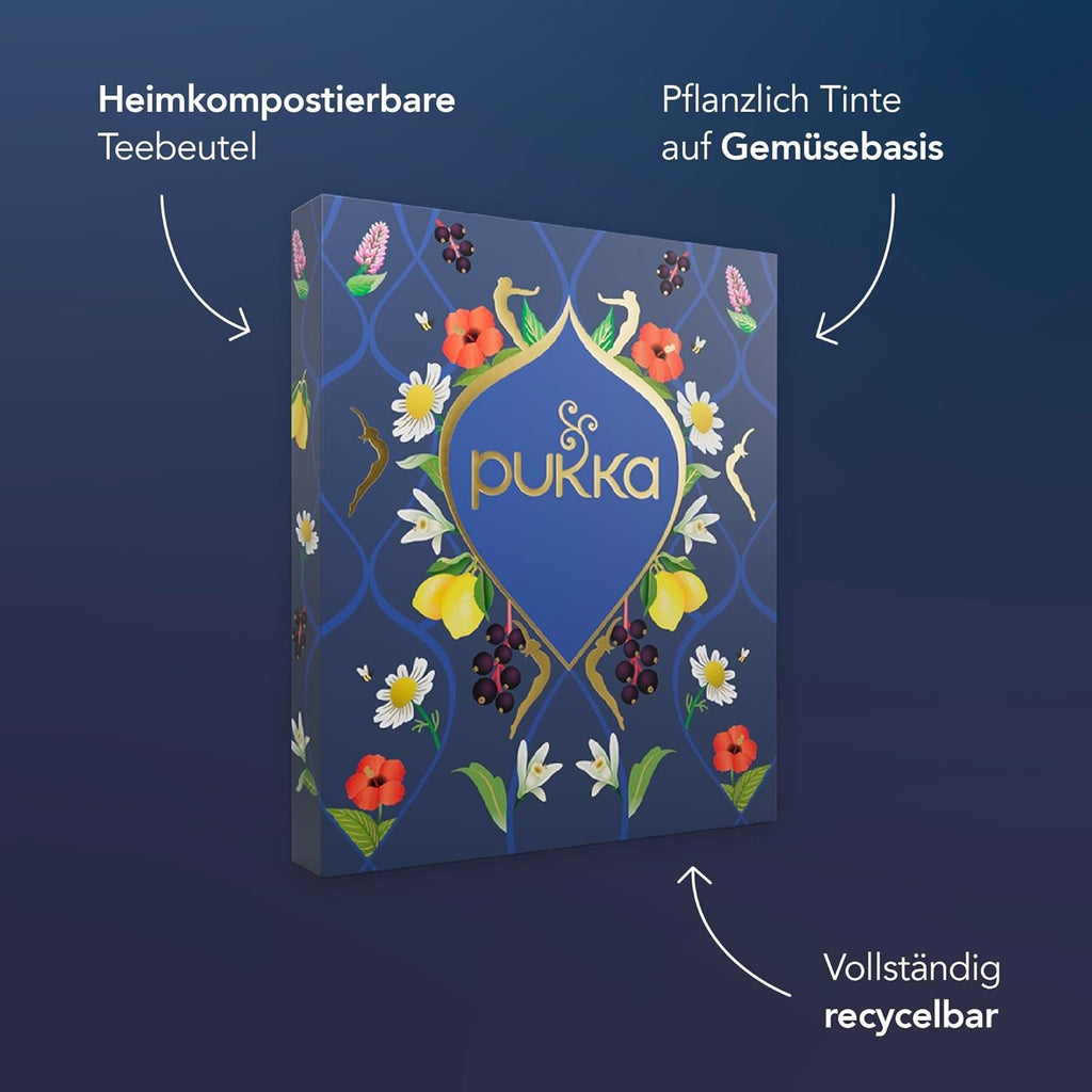 Set cadou ceai Pukka, ceai din plante bio, cutie de ceai, set de ceai durabil, ideal pentru orice ocazie, idee de cadou, 9 variante, 45 pliculețe de ceai