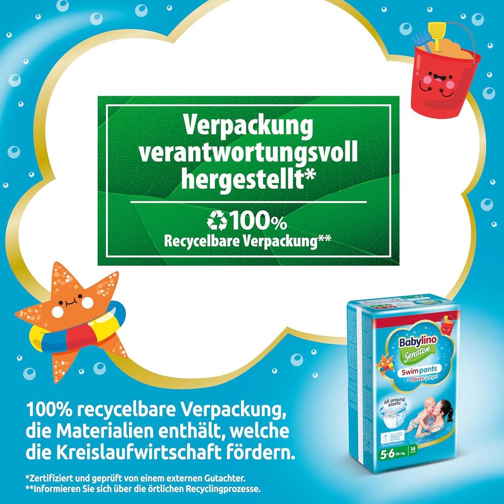 Bleer Sensitive svømmebukser, til hav og pool, str. 5-6 (over 14 kg), 84 stk.