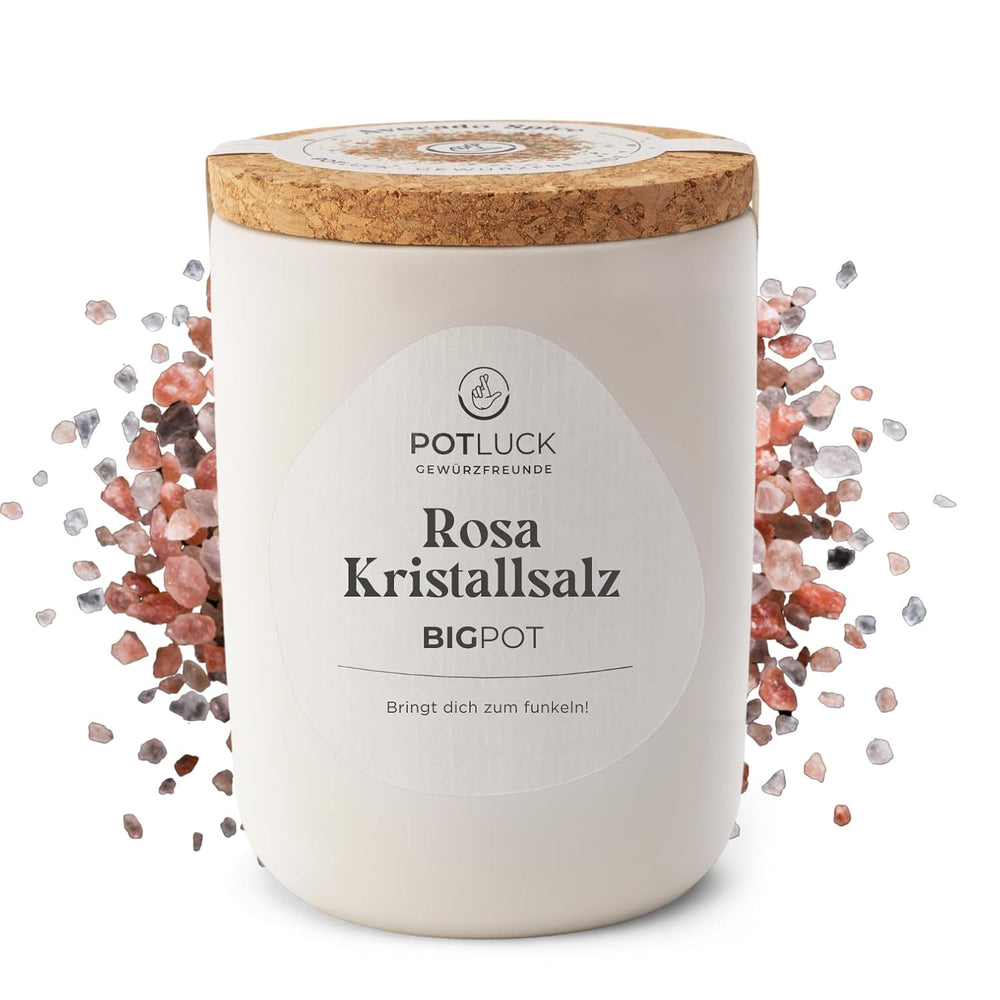 Potluck | Fleur de Sel håndgeschöpft | Meersalz im Keramiktopf | 80g | Vegansk, glutenfri og med naturlige ingredienser