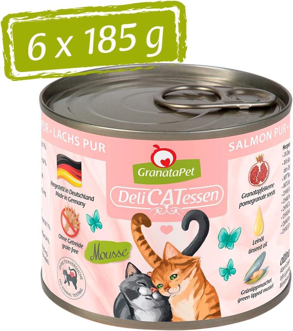 Granatapet Delicatessen Chicken PUR, hrană umedă pentru pisici, hrană fără cereale & fără zahăr adăugat, hrană pentru pisici cu conținut ridicat de carne & uleiuri de înaltă calitate, 6 X 400 G