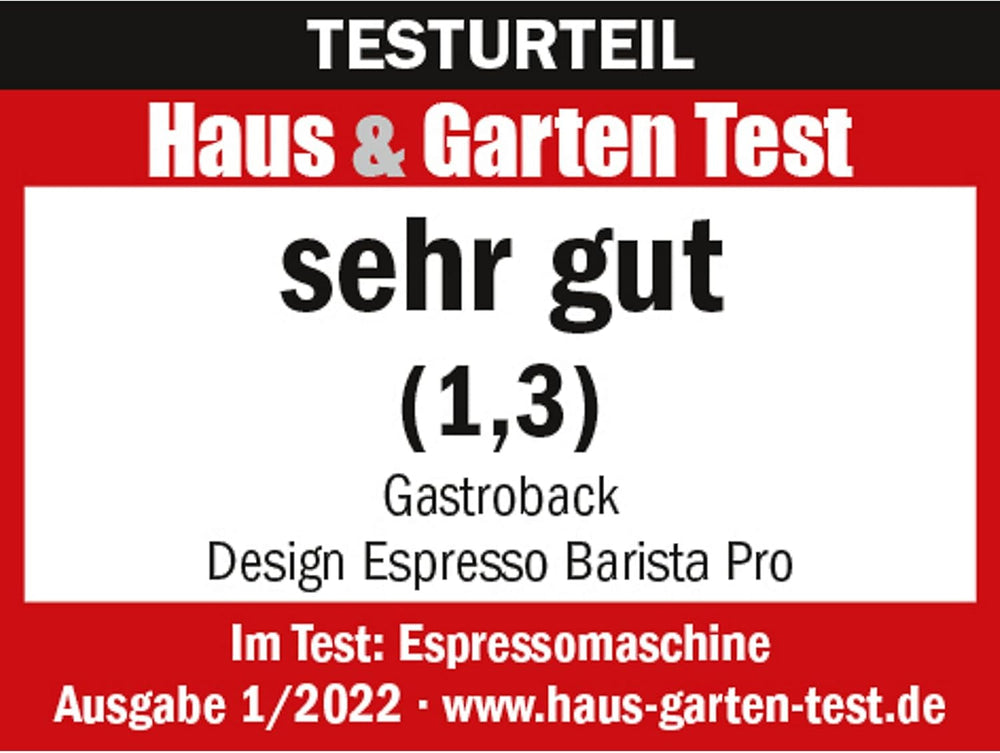 Espressor GASTROBACK cu râșniță, inclusiv ulcior de lapte, pressor și portafiltru din oțel inoxidabil - Espressor Barista cu spumator de lapte - Espressor cu 30 de setări de măcinare