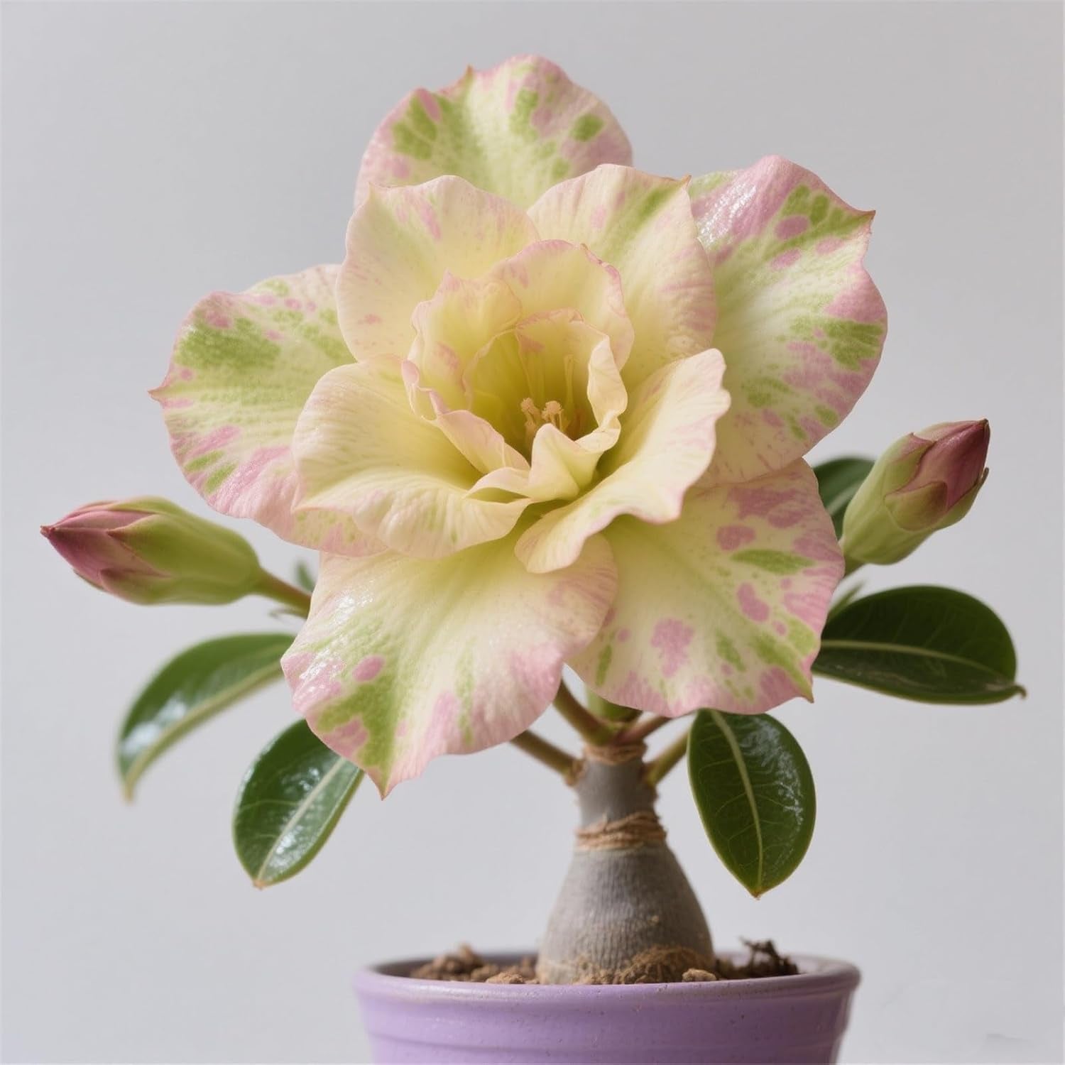 Lebende Pflanzen,Winterhart pflanzen, Mehrjährige Blumenzwiebel ist winterhart, Mysteriöse magische Glühbirne, Blumenzwiebel Mix,3 år-1 Wüstenrose knollen -I