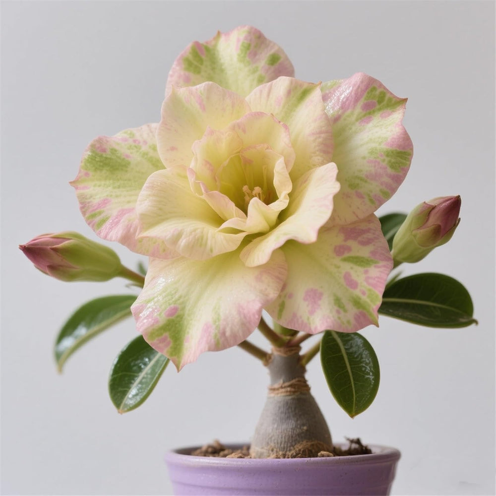 Lebende Pflanzen,Winterhart pflanzen, Mehrjährige Blumenzwiebel ist winterhart, Mysteriöse magische Glühbirne, Blumenzwiebel Mix,3 år-1 Wüstenrose knollen -I