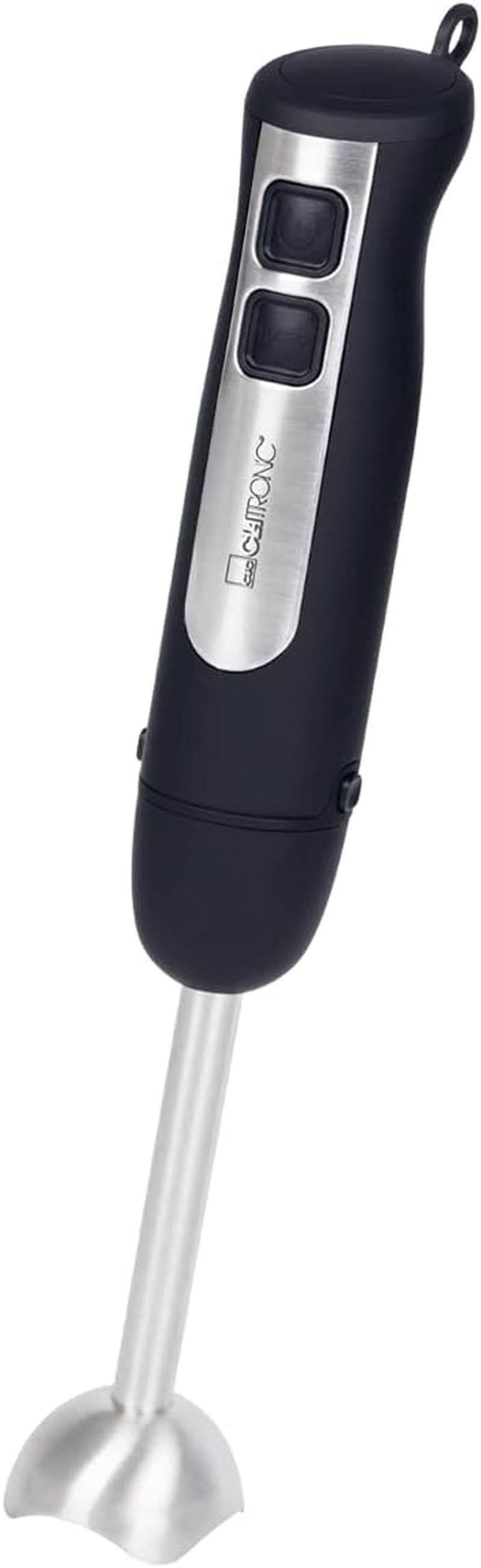 Clatronic Stabmixer SM 3739 Pürierstab, Handmixer, Mixer Für Smoothie, Shakes, 2 Stufen-Schalter, Multizerkleinerer, Edelstahl-Stab Und Messer, Aufhängeöse, 800 Watt Motor, Schwarz-Edelstahl Mama si Copilul Naty Shop