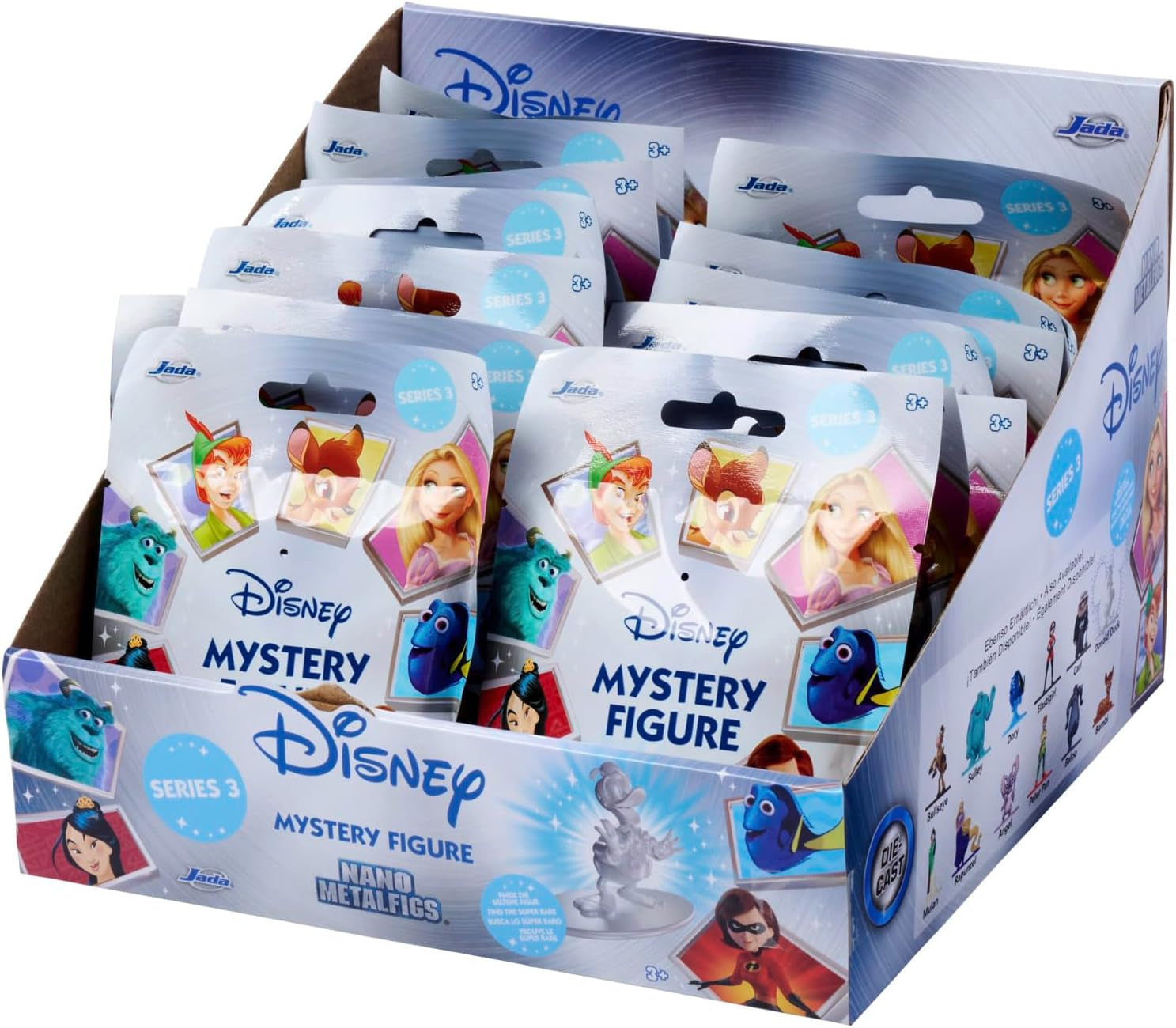 Jada Toys Disney Figur (1X Mystery Figur I Blind Pack) - 1 Surprise Samlefigur fra 12 Disney Figurer, Nano Metal Figur (Ca. 4 Cm) Til Børn & Fans Fra 3 År, Serie 3 Action Figurer Naty Shop