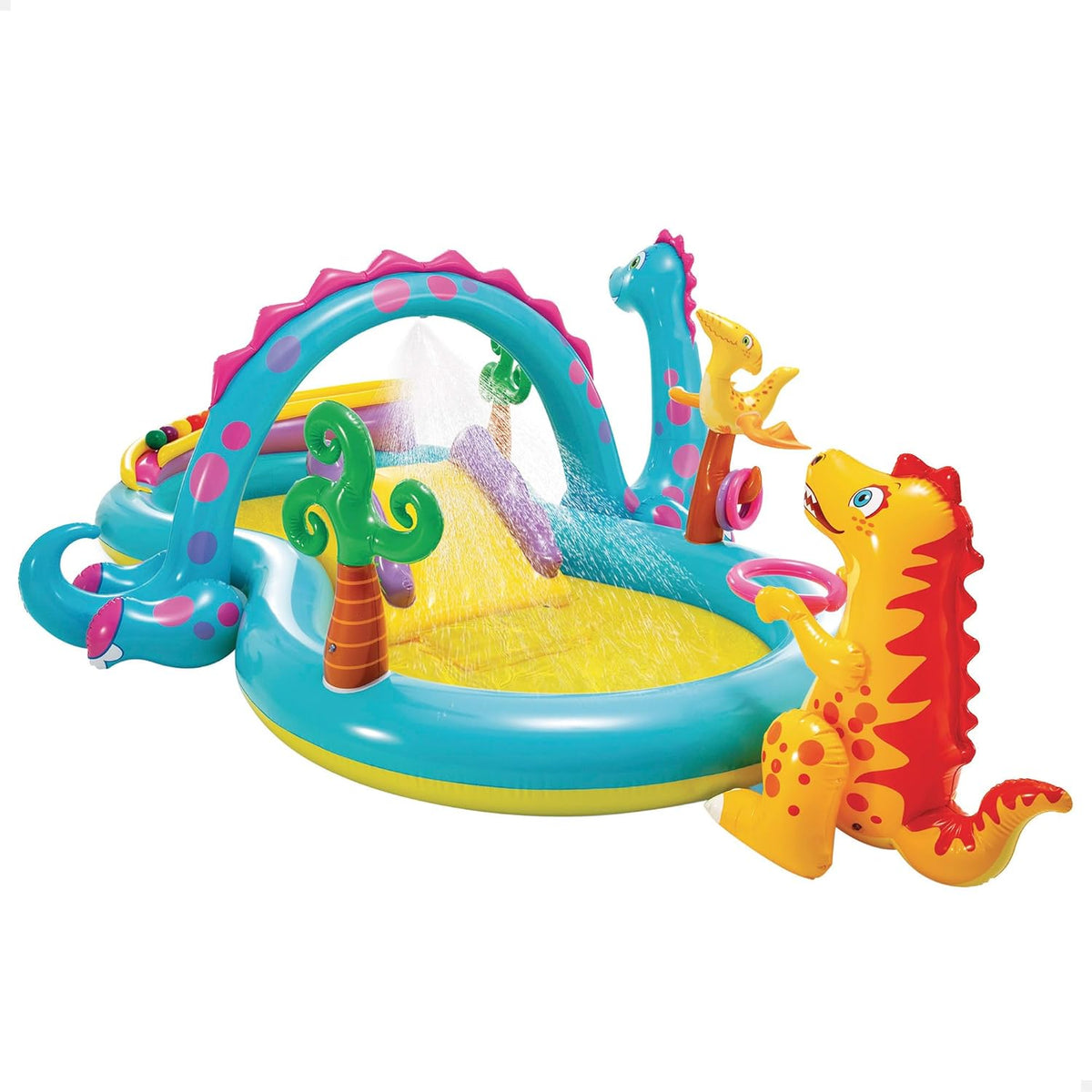Intex 57135NP - Dinoland oppustelige legecenter, Vinyl, Flerfarvet, 302x229x112 cm
