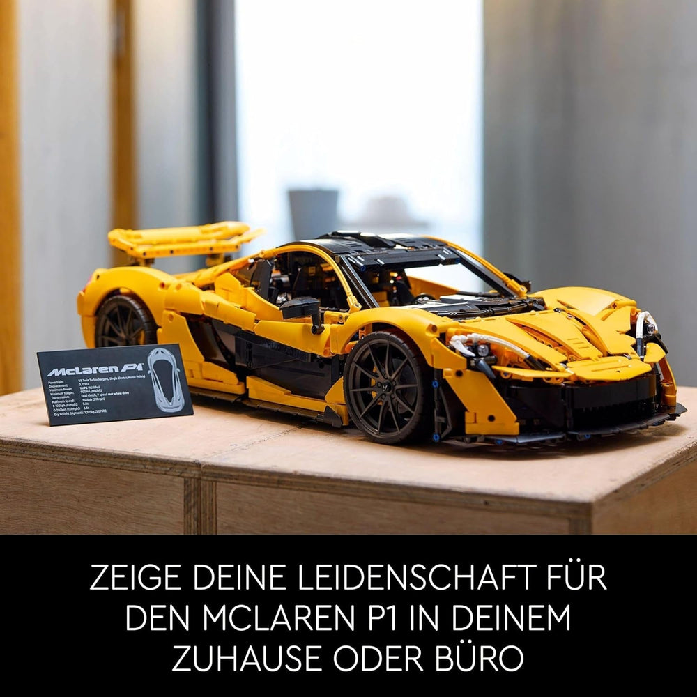 LEGO Technic Mclaren P1 Super Sportsvognsæt Til Voksne Bilfans Gave V8 Stempelmotor 7-trins gearkasse Skalamodel Legetøjsbilsæt 42172 Byggesæt Besuche den LEGO-Store