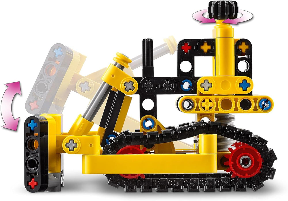 LEGO Technic Heavy Bulldozer Byggelegetøj Bulldozer Føj til din byggeplads Byggelegetøj til børn Teknisk gave til drenge og piger 7 år 42163 Byggesæt Besuche den LEGO-Store