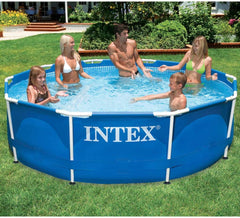 Intex 28202GN overjordisk pool med metalramme - Ø 305 x 76 cm, blå