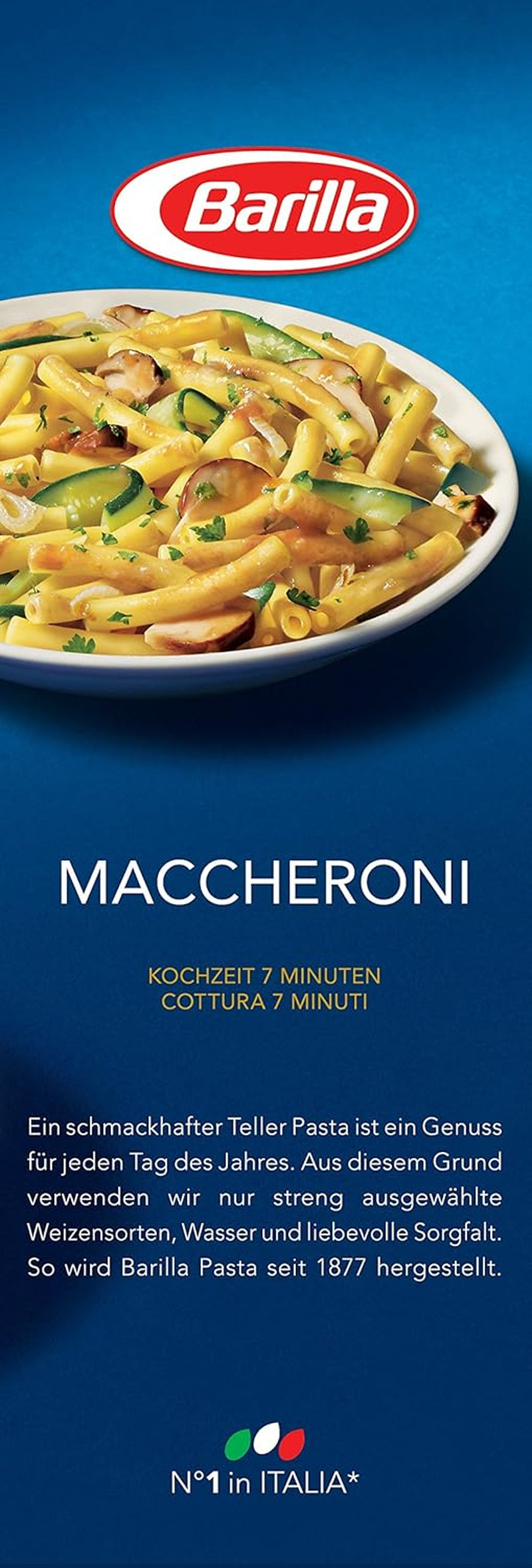 Barilla durumhvede pasta Maccheroni n. 44 – Pakke med 1 (1x1 kg)
