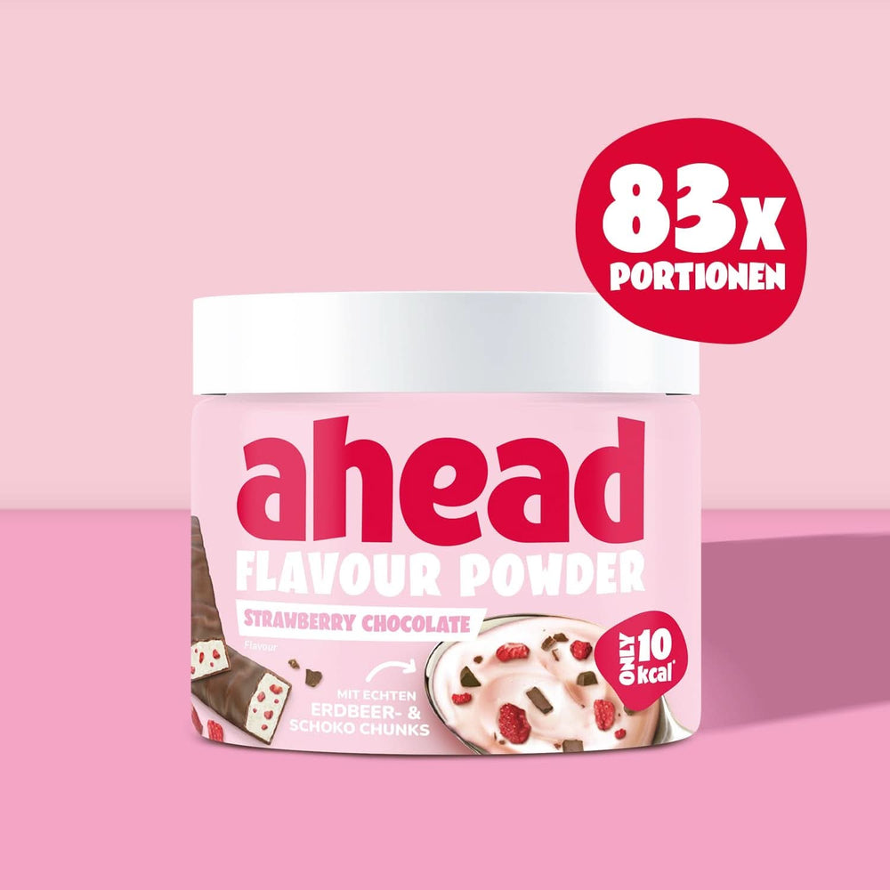 Ahead Flavor Pulver, Jordbærchokolade 250 gram, 83 portioner Flavours Naty Shop