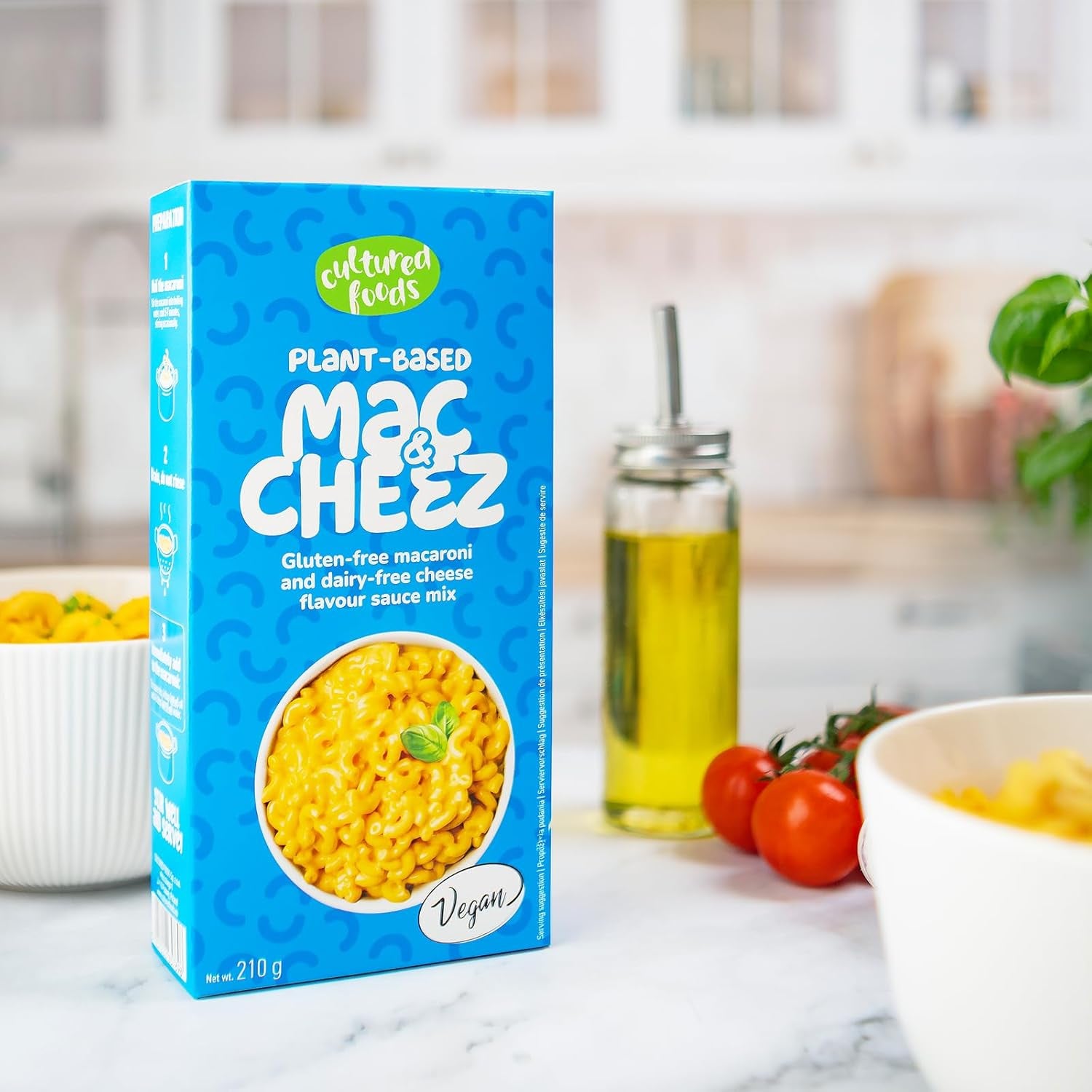 Cultured Foods Vegansk 3-er sæt Vegan Mac And Cheese, Gouda Sauce, Cheddar Sauce, Laktosefrei Glutenfrei MAC & CHEEZ CHEATCHEEZ