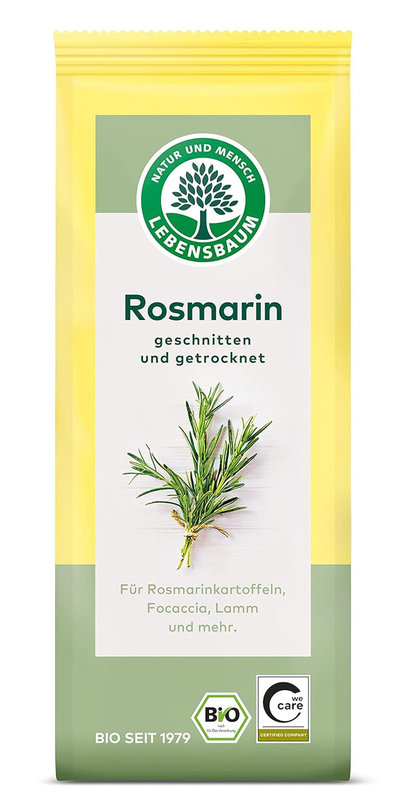 Lebensbaum Liebstöckel geschnitten, Bio-Gewürz mit würzigem Geschmack, Maggi-Kraut für Suppen, Marinaden, Fleisch- og Fisch-Gerichte, vegansk, 15g