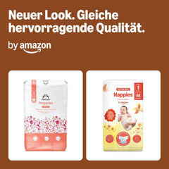 Amazon Ultra Dry Bleer, størrelse 1 (2-5 kg) - Månedlig æske, hvid, 96 antal (2 pakker af 48) (tidligere Mama Bear Brand, identisk produkt)